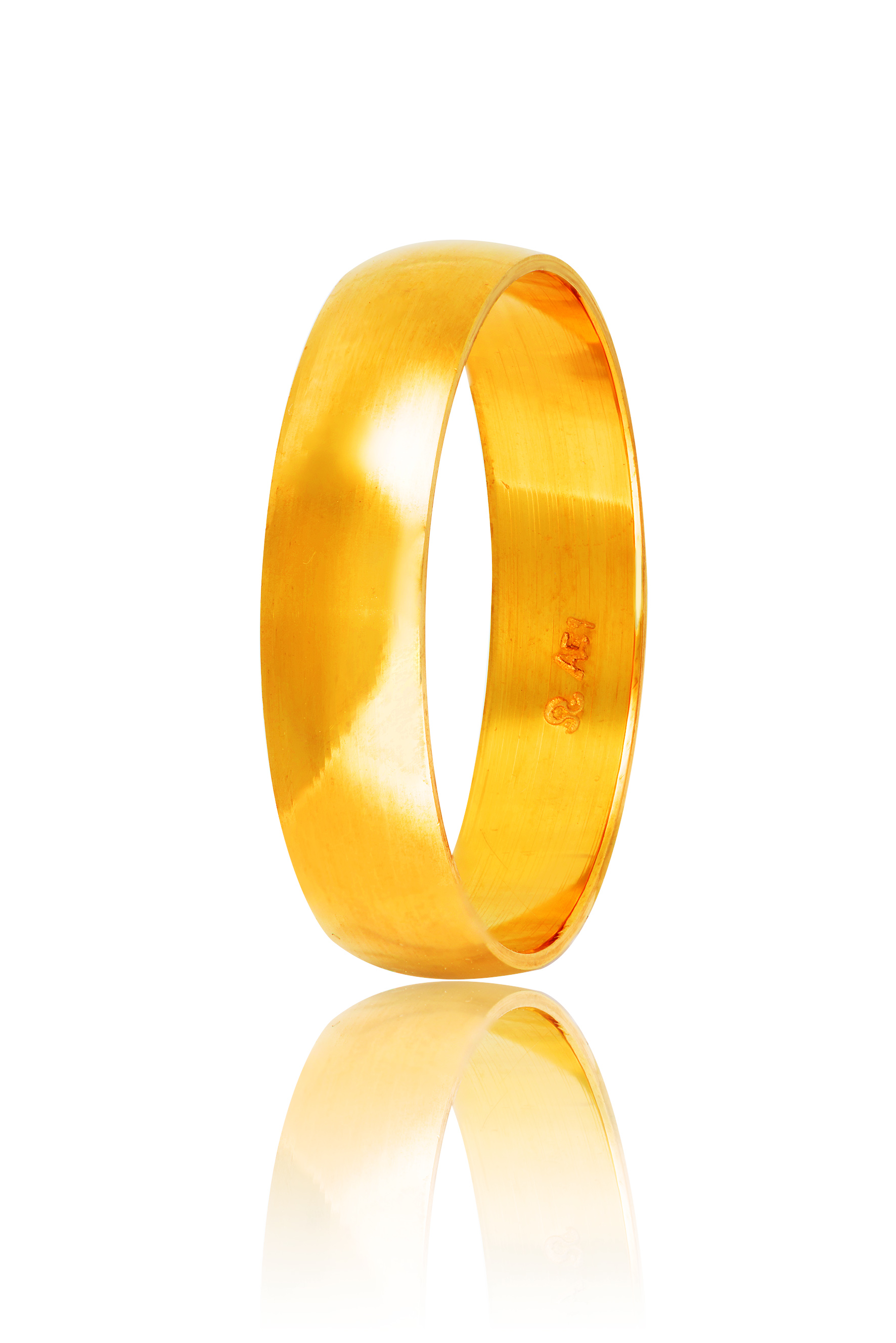 Golden wedding rings 5mm (code HR3Ay)